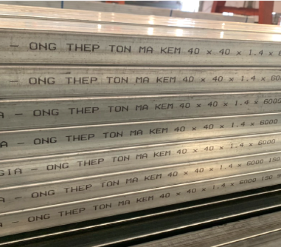 THÉP VUÔNG HỘP MẠ KẼM 40 X 40 HÒA PHÁT